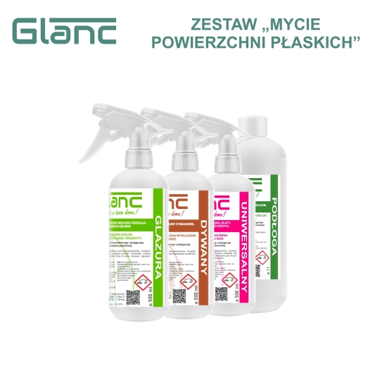 Zestaw Glanc Mycie Powierzchni Płaskich - 4 produkty